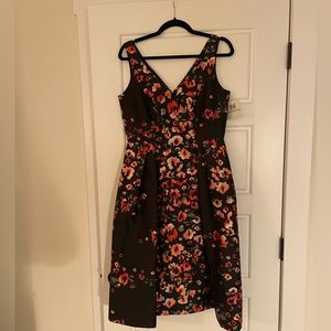 Donna Morgan midi dress with side pleat detail. New with tags. Size 8.